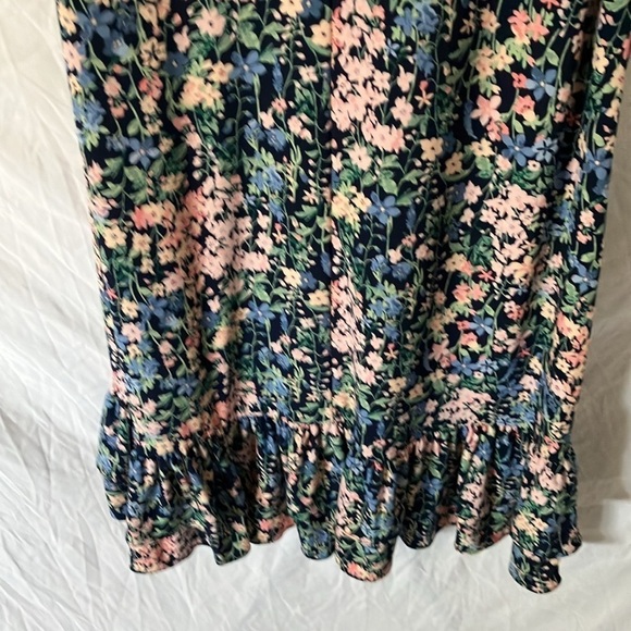 Tommy Hilfiger: Navy Blue/Pink Flower Dress- ruffles- 10 - Picture 15 of 16